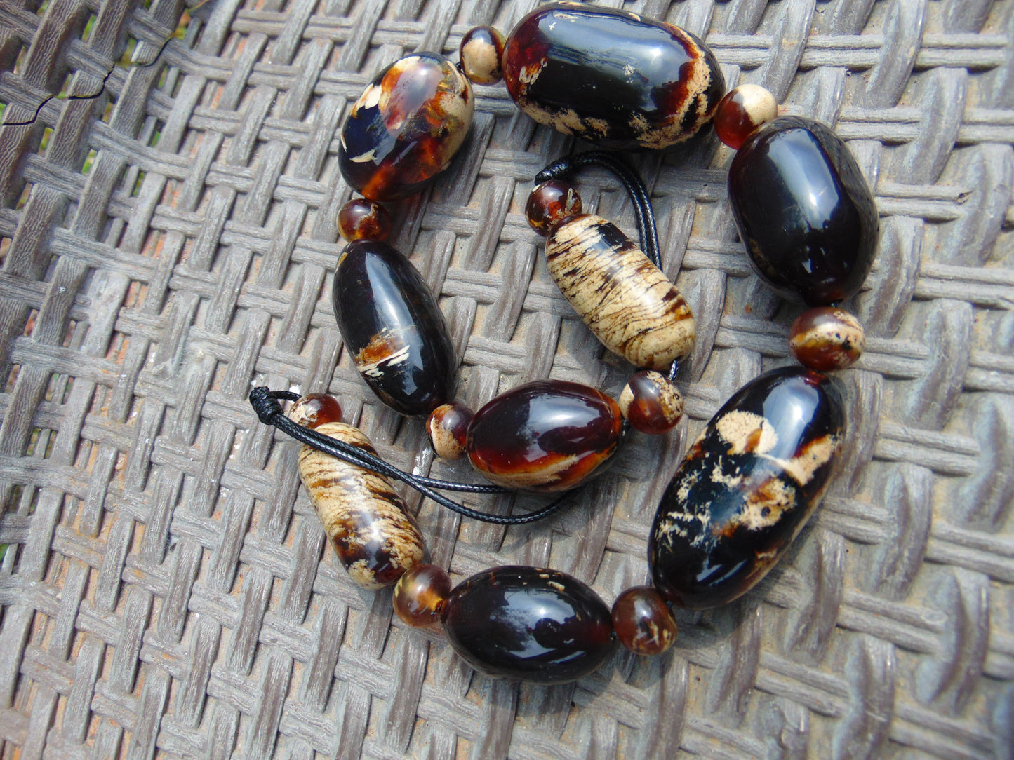 132 gram Small Beads Combination Necklace Indonesian Amber for Healing FN2