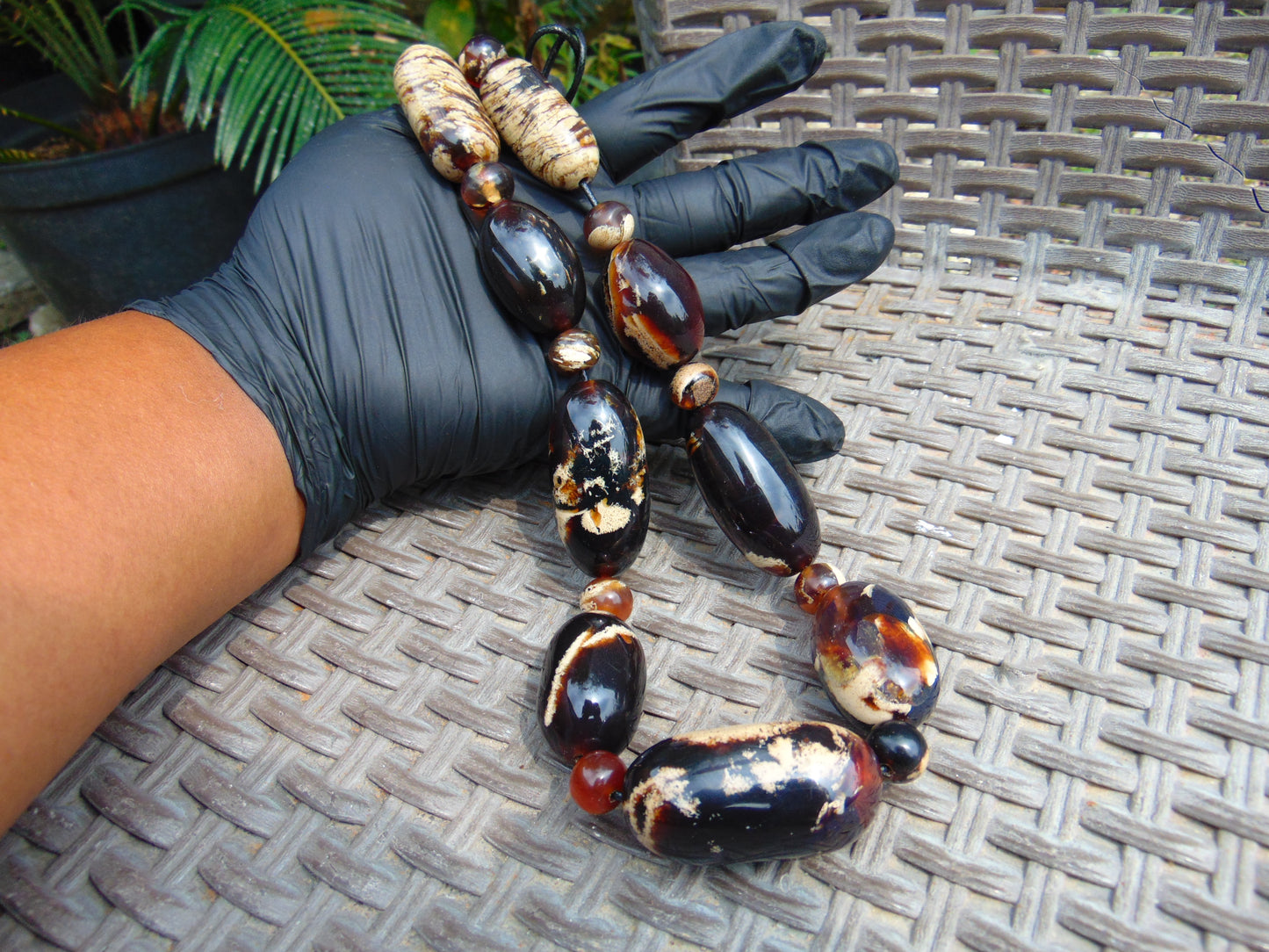 132 gram Small Beads Combination Necklace Indonesian Amber for Healing FN2