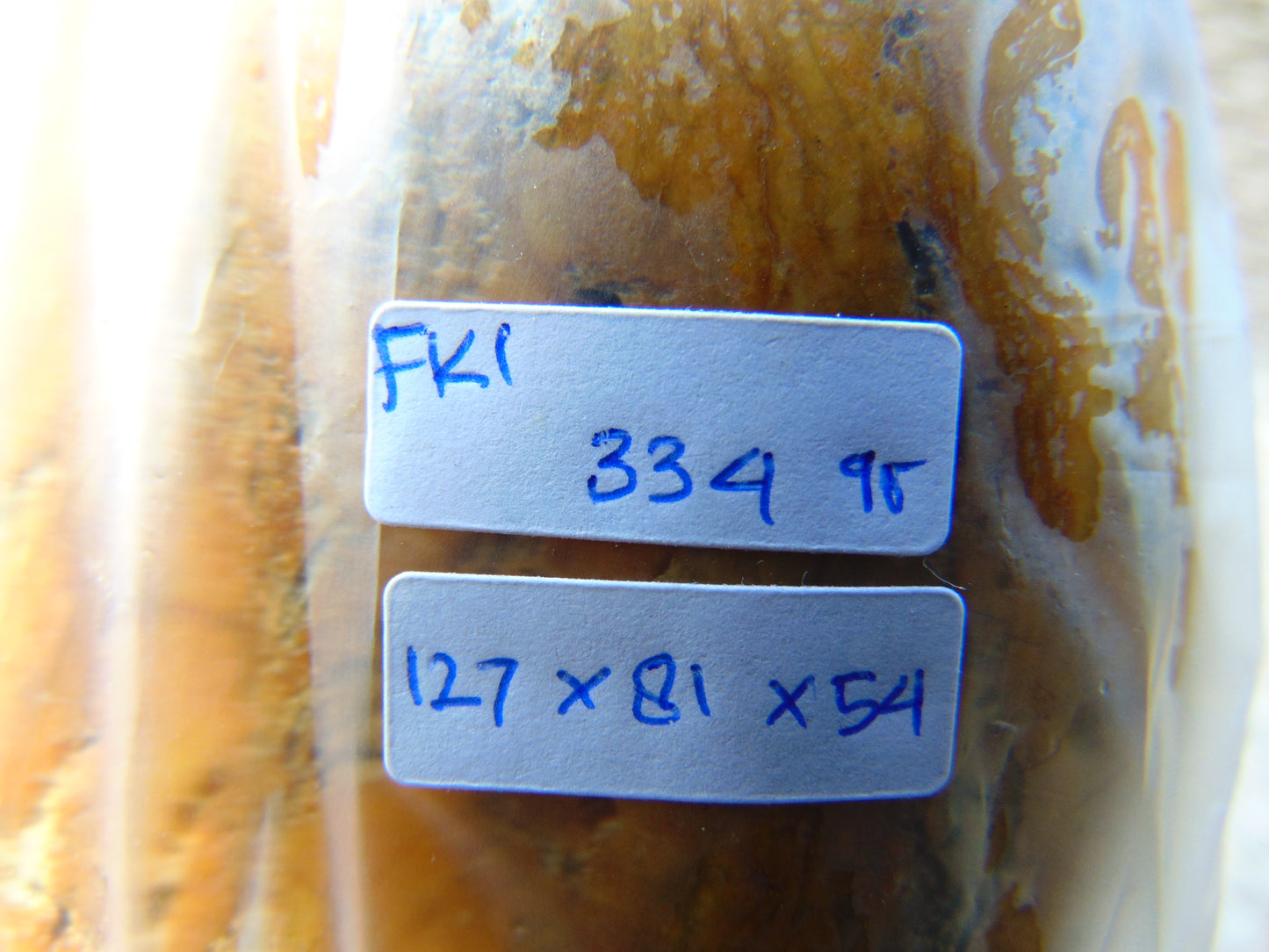 334 gram Polished Indonesia Yellow Fragrance Amber for Healing FK1