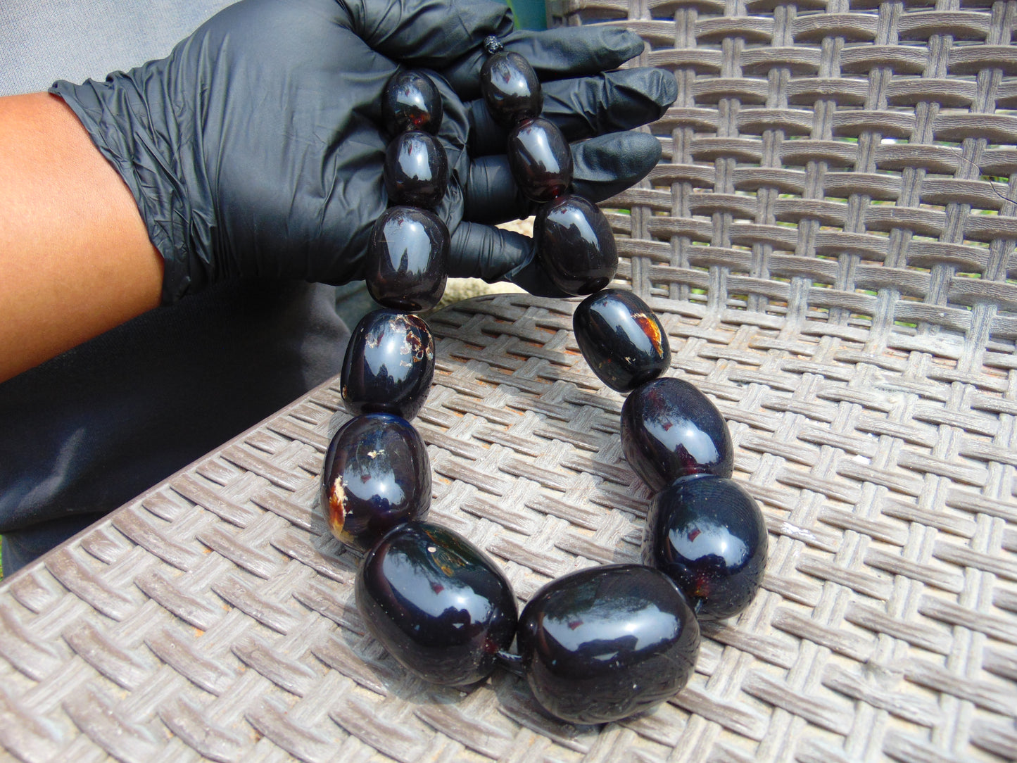 193 gr Small Beads Combination Necklace Indonesian Amber for Healing A791