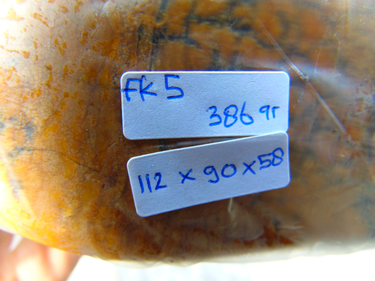 386 gram Polished Indonesia Yellow Fragrance Amber for Healing FK5