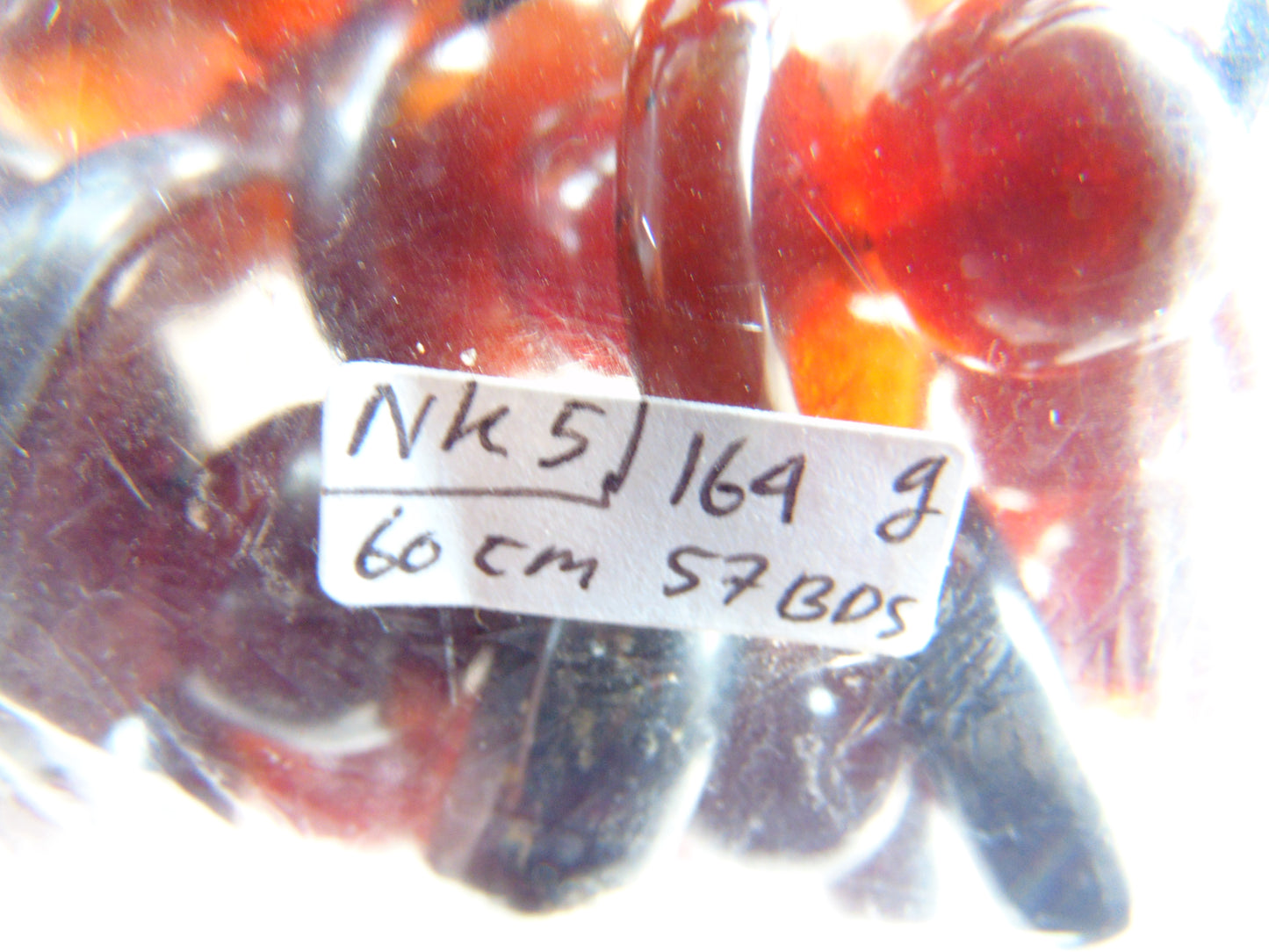 164 gram Small Beads Combination Necklace Indonesian Yellow Blue Amber for Healing NK5
