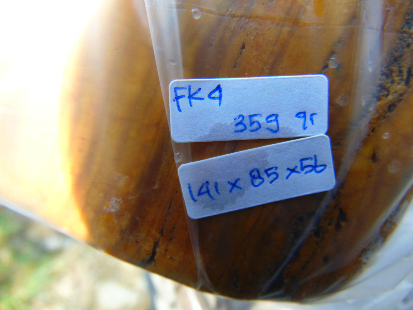 353 gram Polished Indonesia Yellow Fragrance Amber for Healing FK4