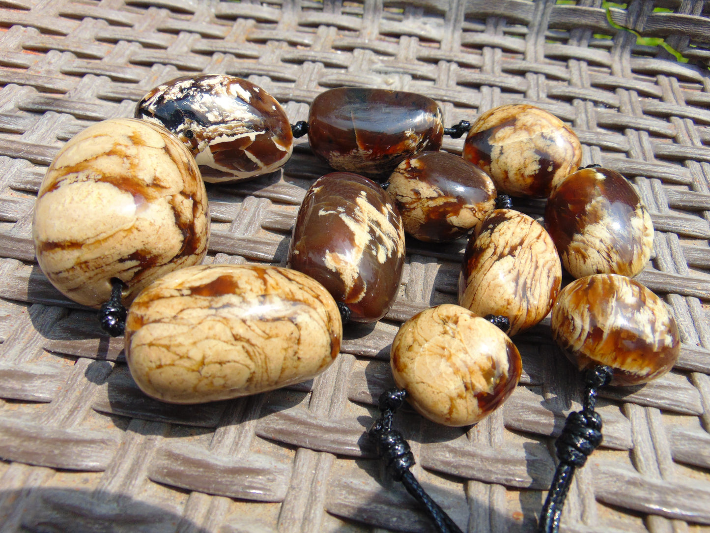 130 gr Small Beads Combination Necklace Indonesian Amber for Healing