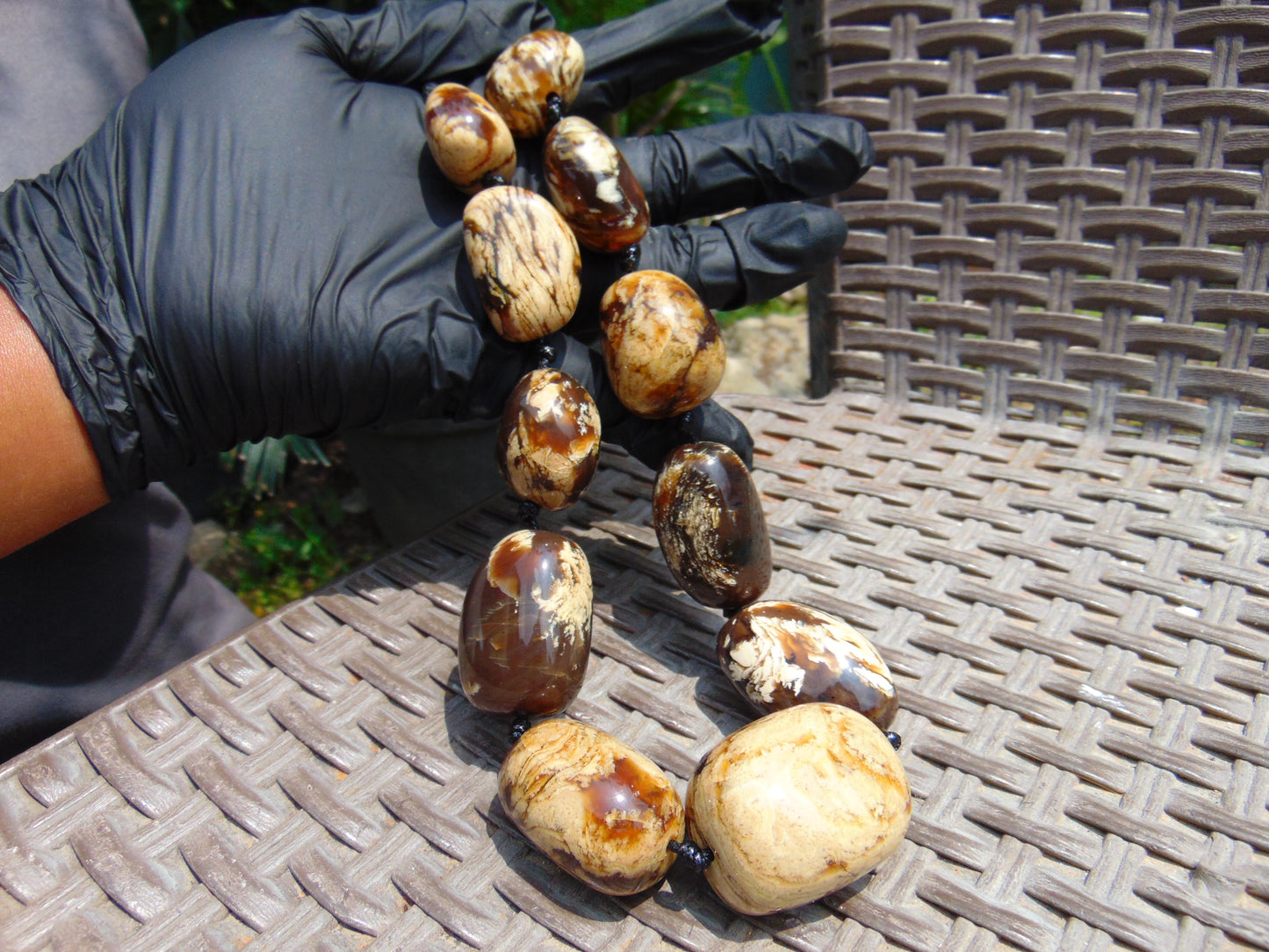 130 gr Small Beads Combination Necklace Indonesian Amber for Healing