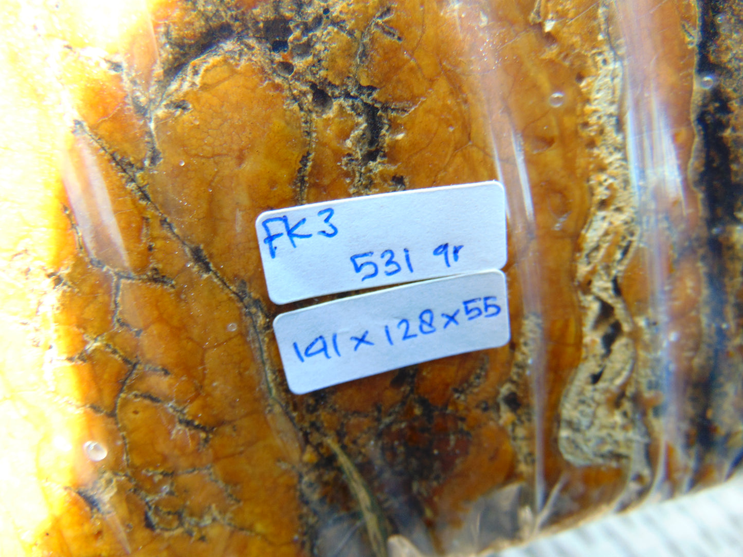 531 gram Polished Indonesia Yellow Fragrance Amber for Healing FK3
