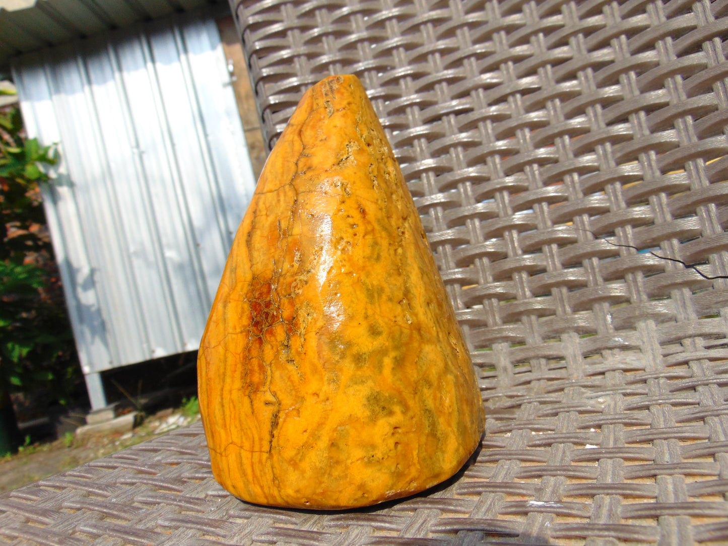 707 gram Polished Indonesia Yellow Fragrance Amber for Healing FK2