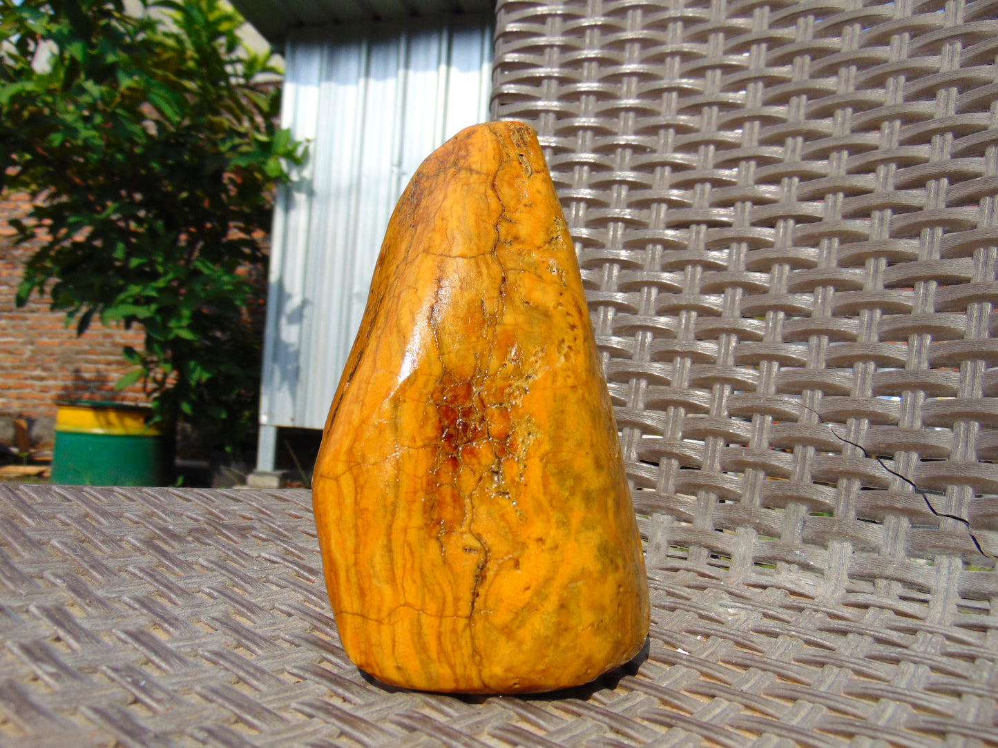 707 gram Polished Indonesia Yellow Fragrance Amber for Healing FK2