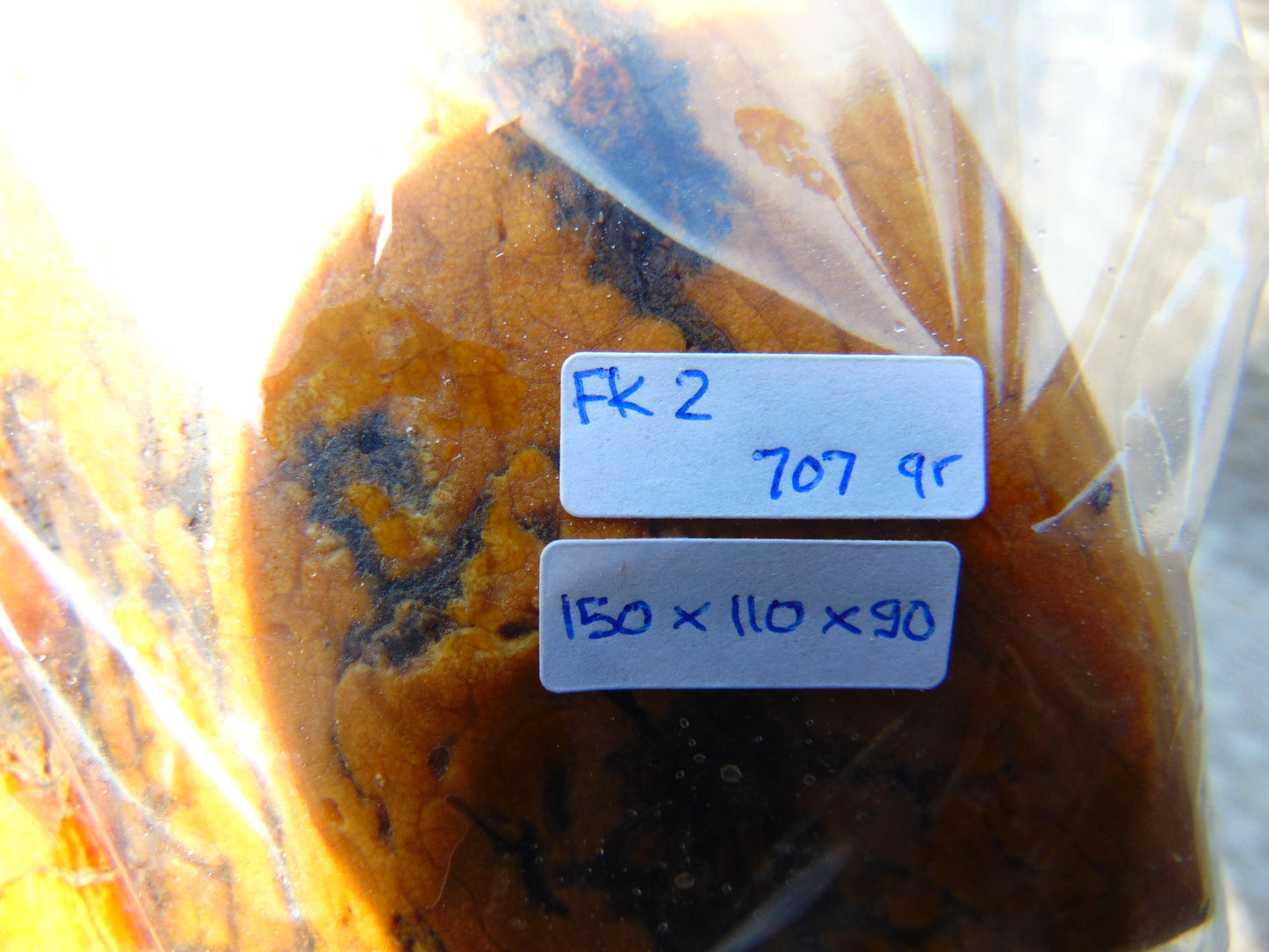 707 gram Polished Indonesia Yellow Fragrance Amber for Healing FK2
