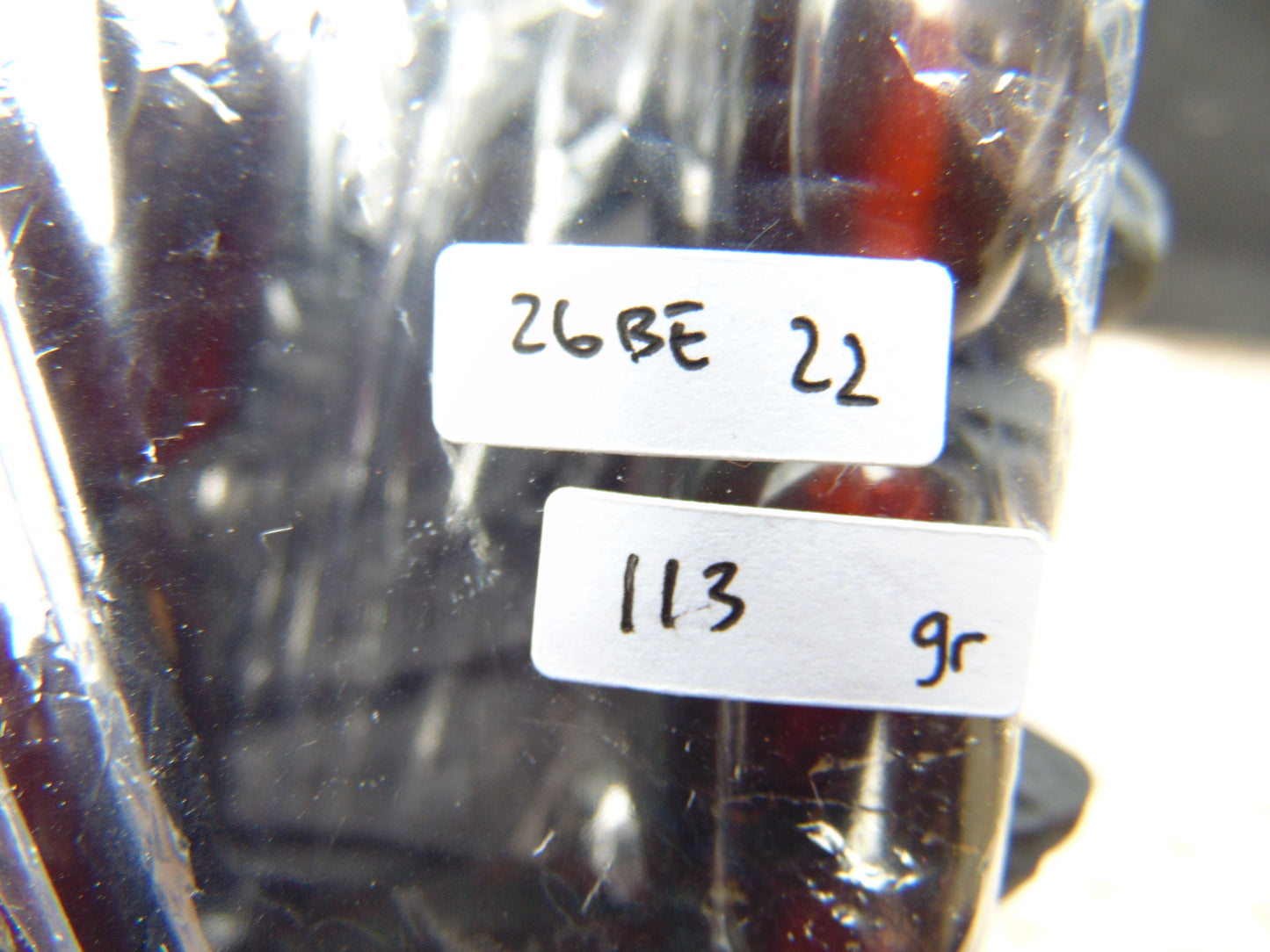 113 gr 7 Square Beads Bangle Indonesian Amber for Healing 26BE22