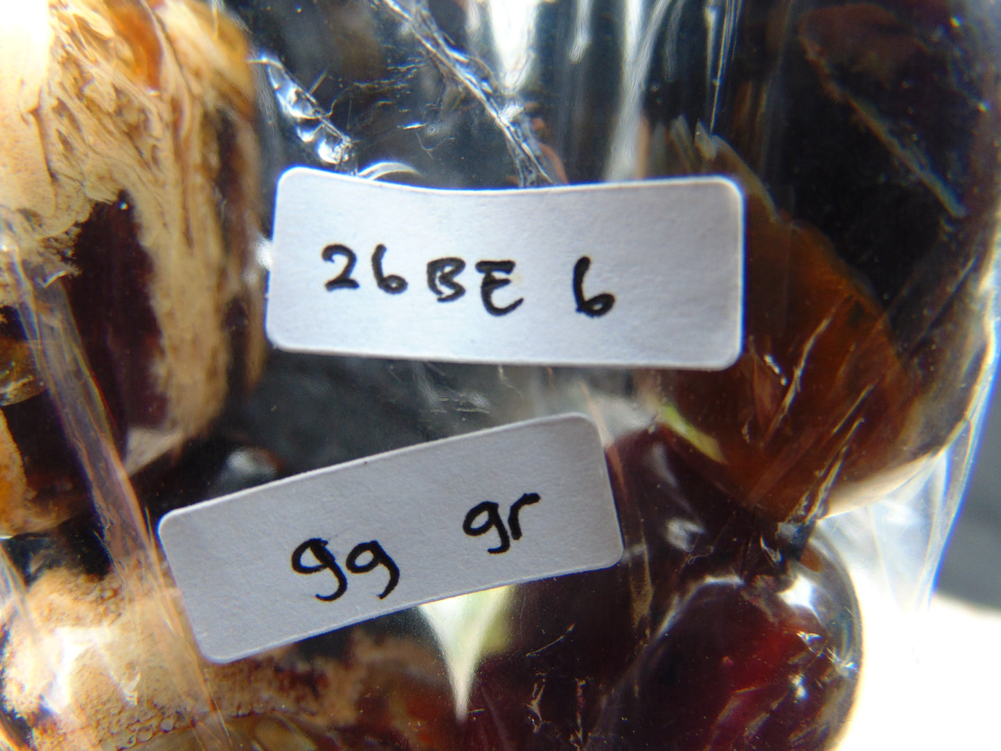 99 gr 7 Square Beads Bangle Indonesian white Amber for Healing 26BE6