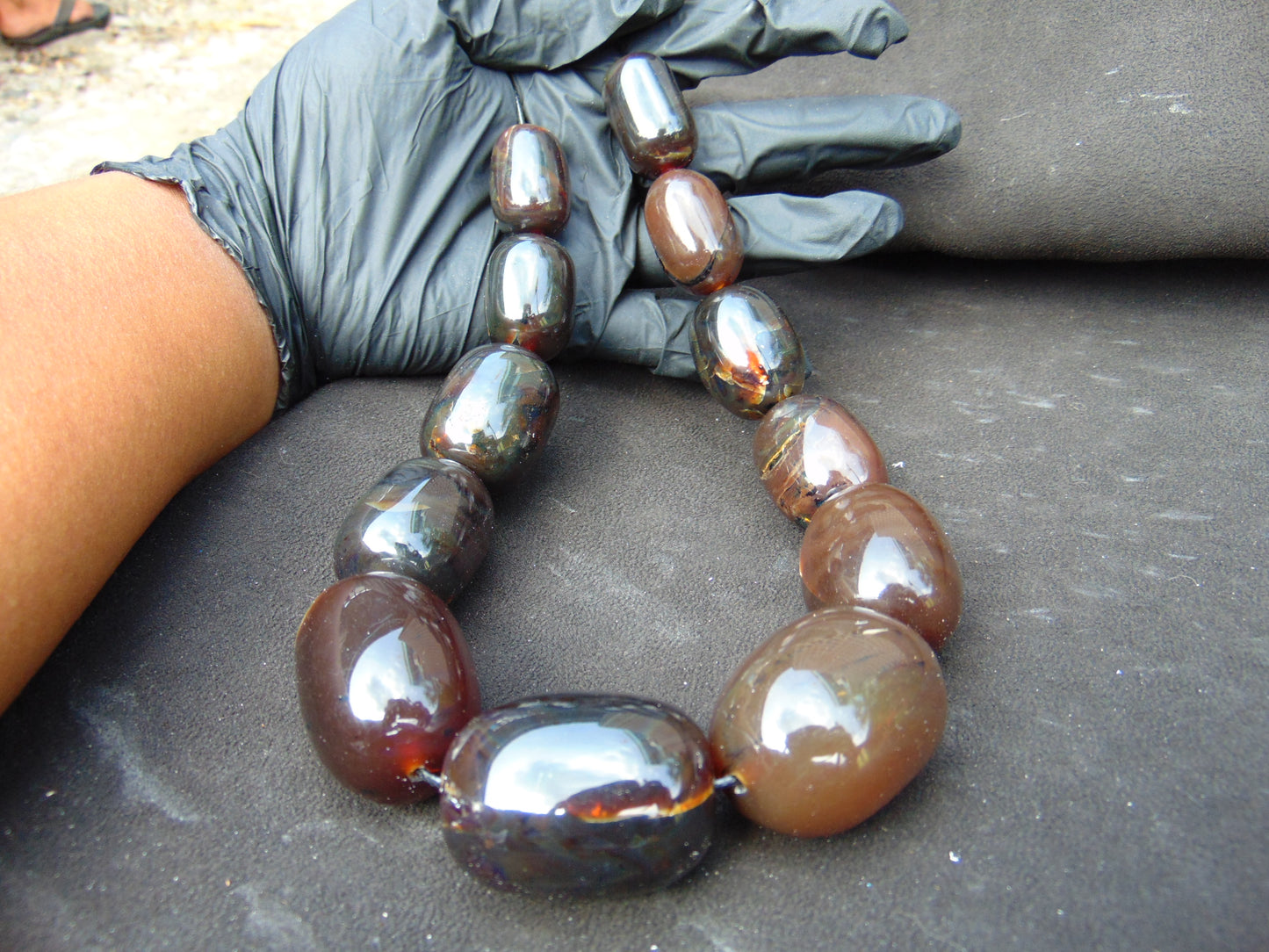 175 gram Small Beads Combination Necklace Indonesian Amber for Healing