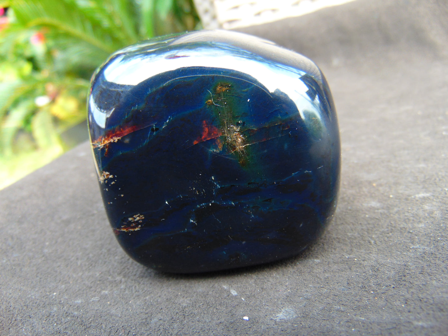 213 gr Polished Stone 66x65x65 Indonesian Blue Amber for Healing 25A180