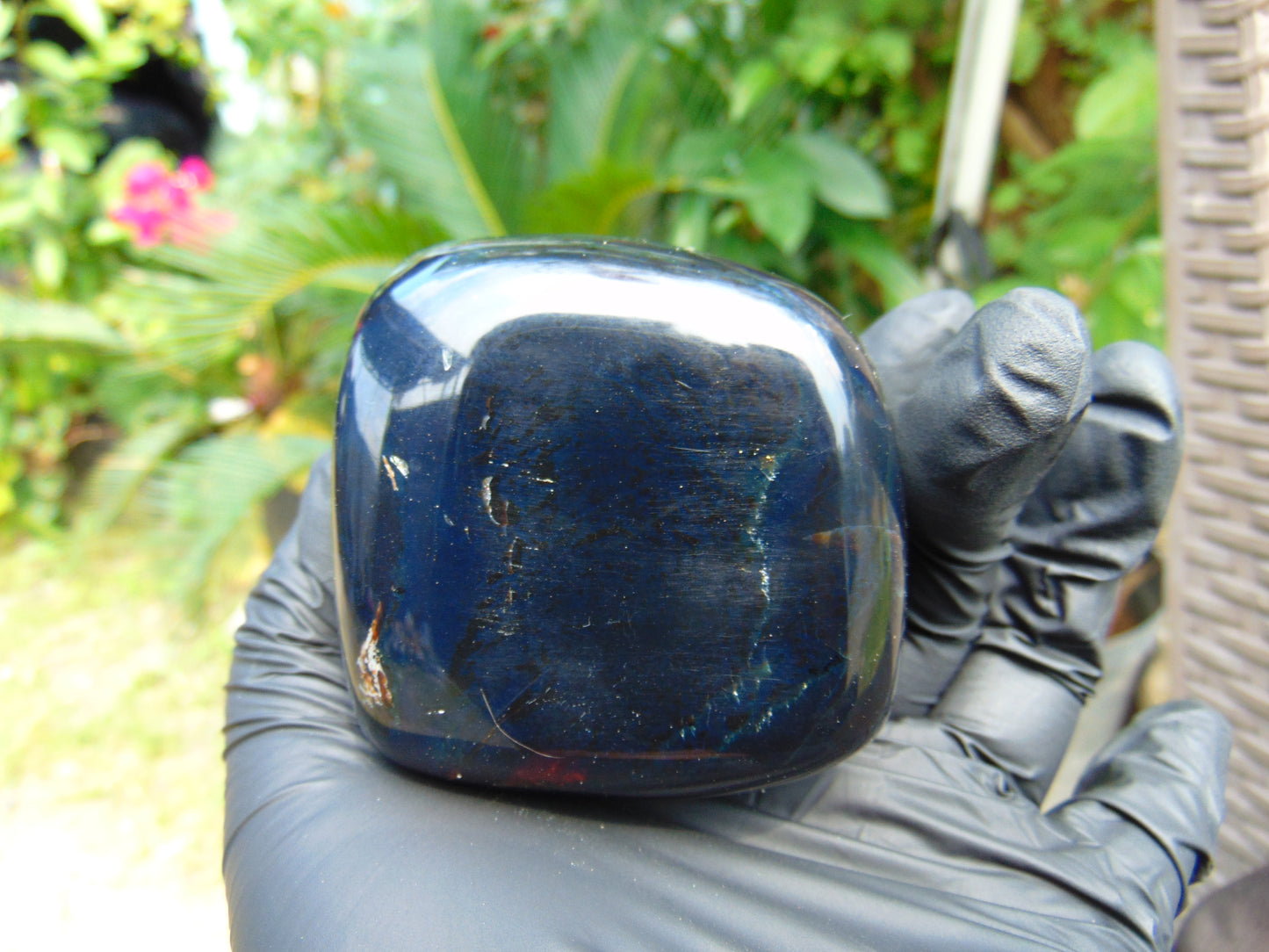 213 gr Polished Stone 66x65x65 Indonesian Blue Amber for Healing 25A180