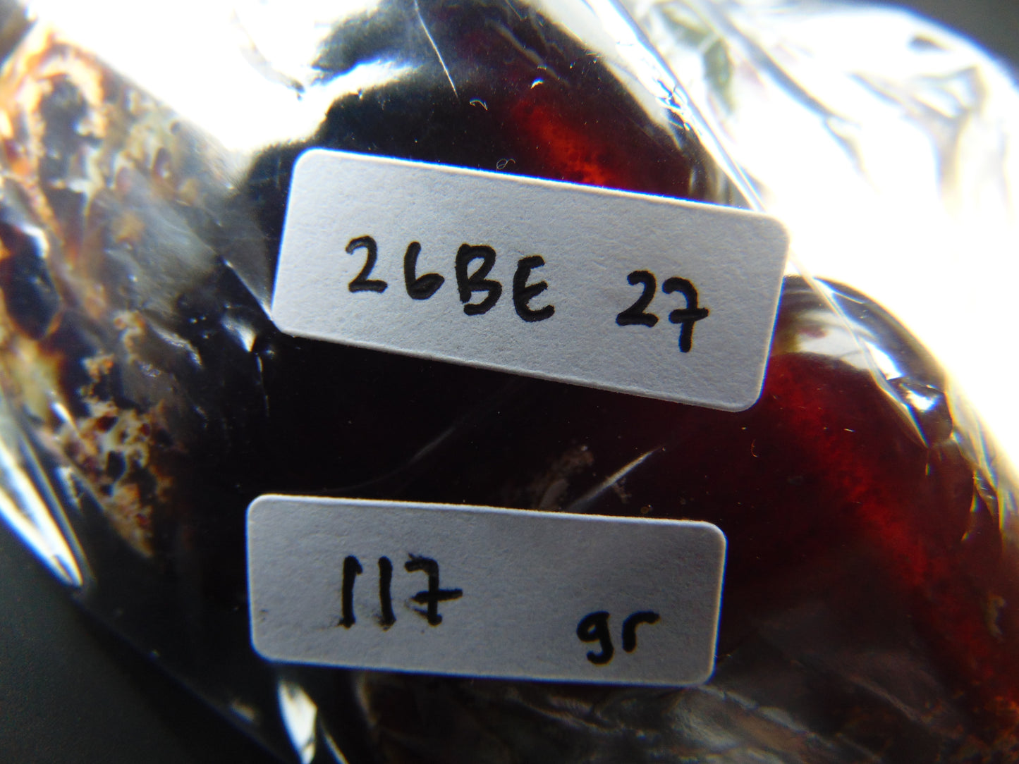 117 gr 7 Square Beads Bangle Indonesian Amber for Healing 26BE27