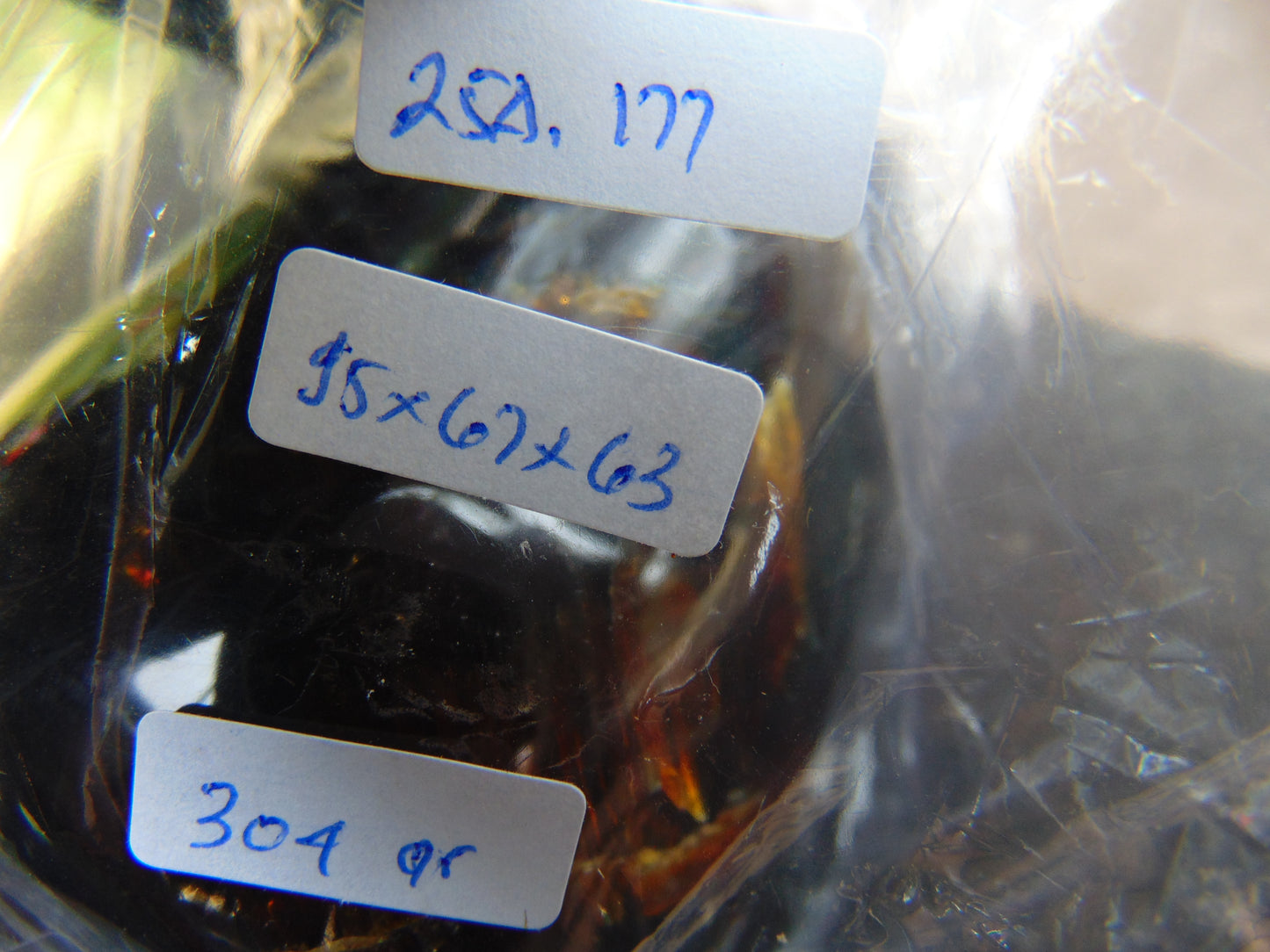 304 gram polished stone Indonesian Sumatra Green Amber for Healing 25A177