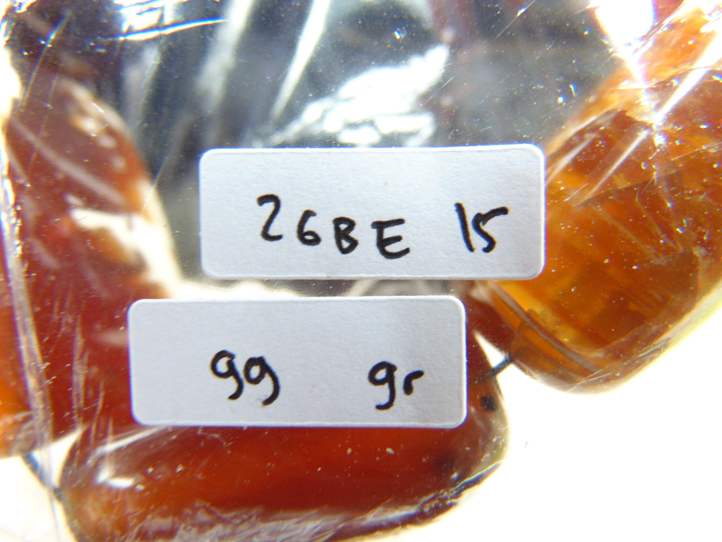 99 gr 7 Square Beads Bangle Indonesian Amber for Healing 26BE15