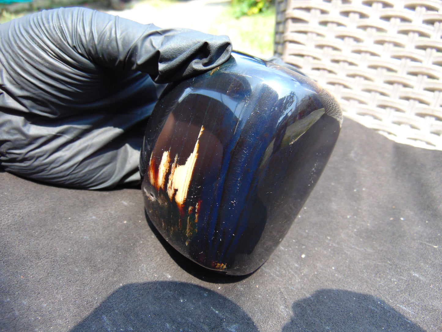 338 gr Polished Stone Indonesian Blue Amber for Healing 25A175