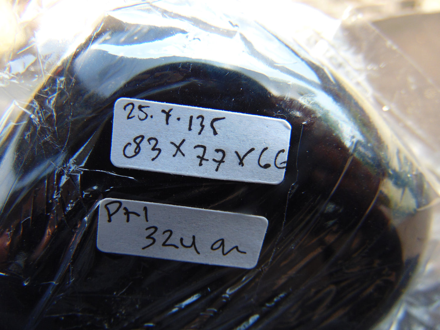 324 gr Polished Stone 83x77x66 Indonesian Blue Amber for Healing 25Y135