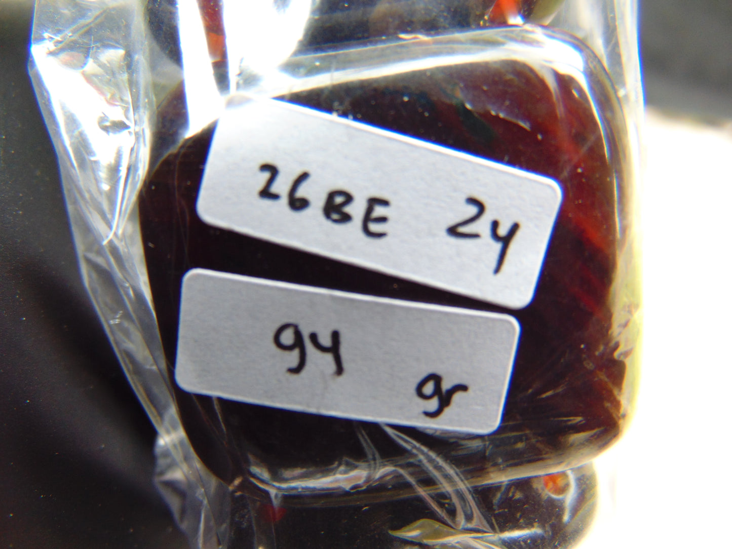 124 gr 7 Square Beads Bangle Indonesian Amber for Healing 26BE24