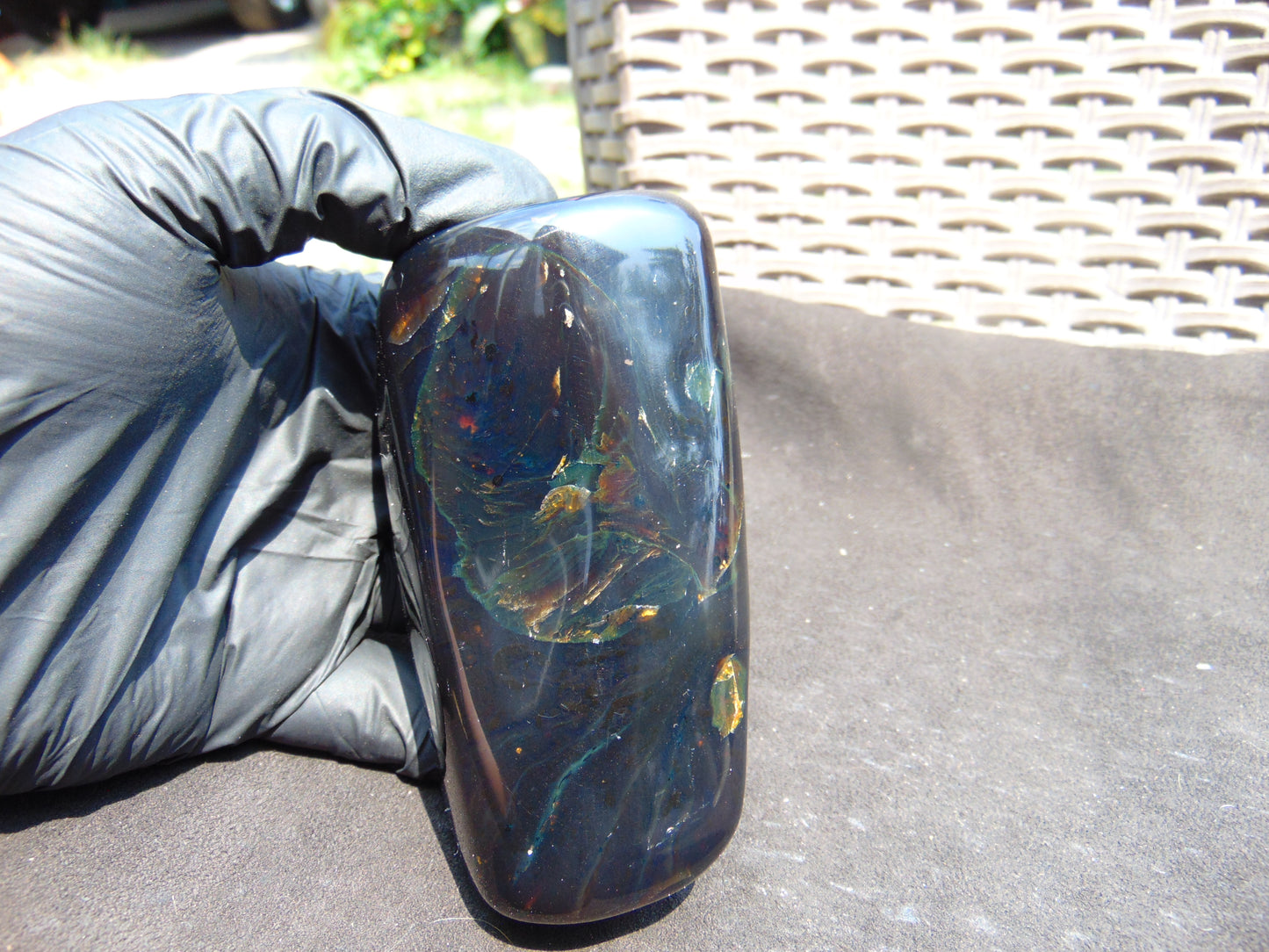 204 gram polished stone Indonesian Sumatra Green Amber for Healing 25A173
