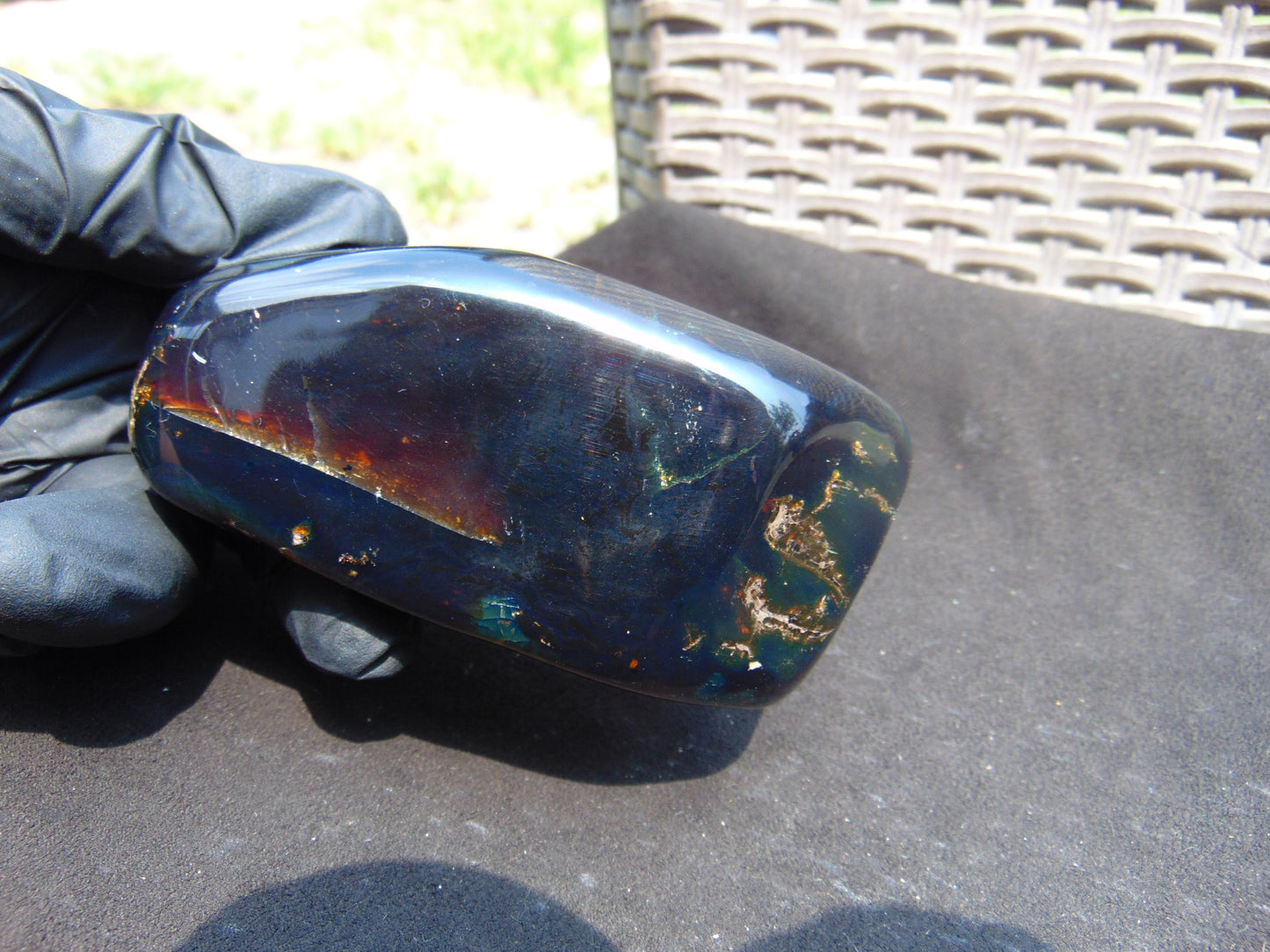 204 gram polished stone Indonesian Sumatra Green Amber for Healing 25A173