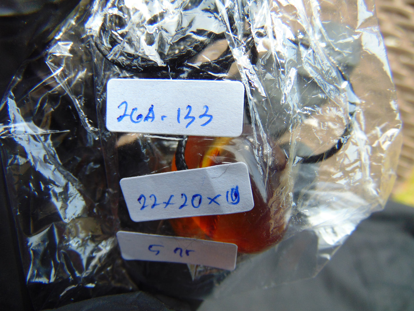 5 gram Pendant Indonesian Red Amber for Healing 26A133