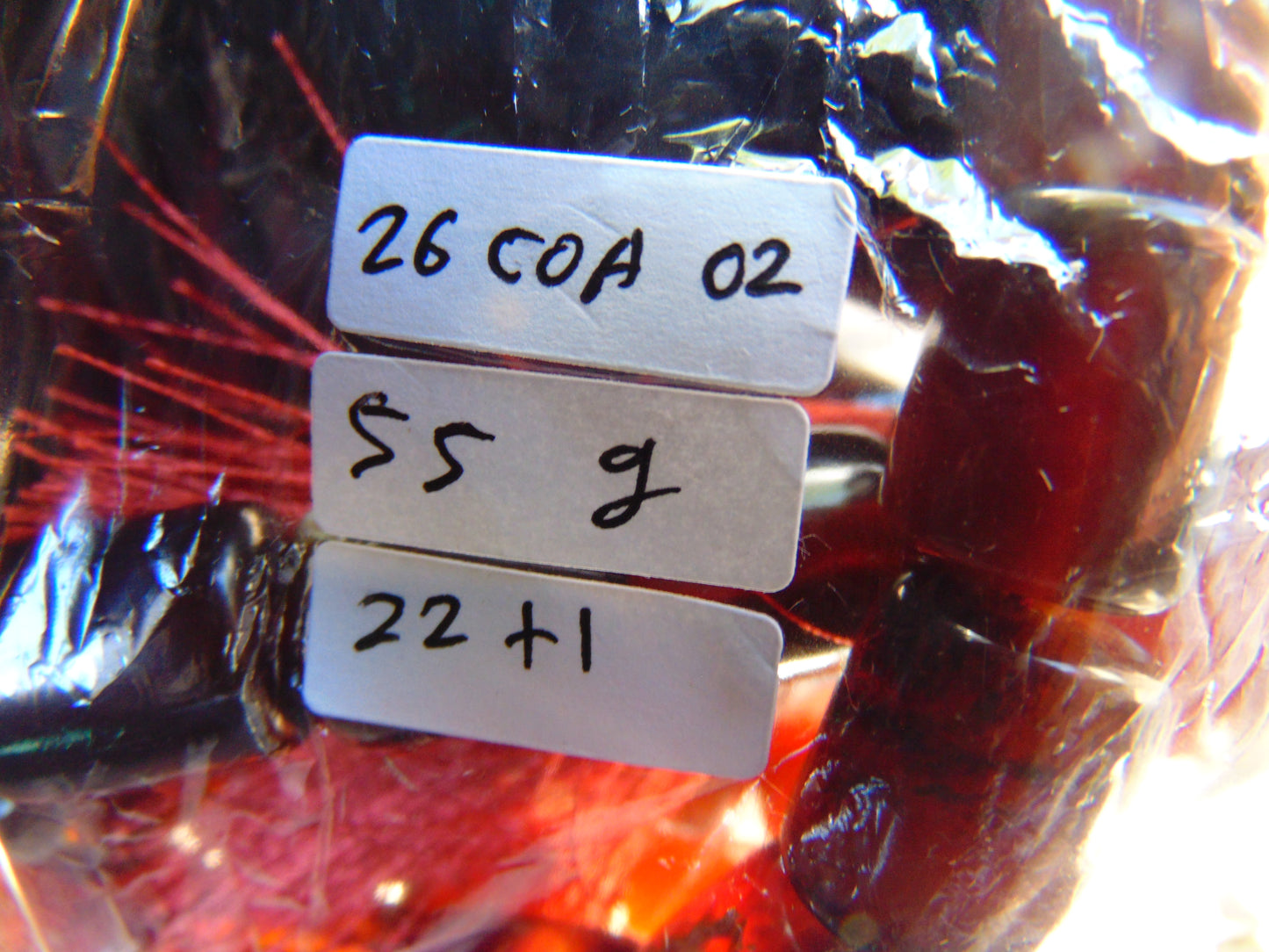 55 gr Komboloi Rosary 23 Beads Indonesian Cherry Red Amber for Healing 26COA02