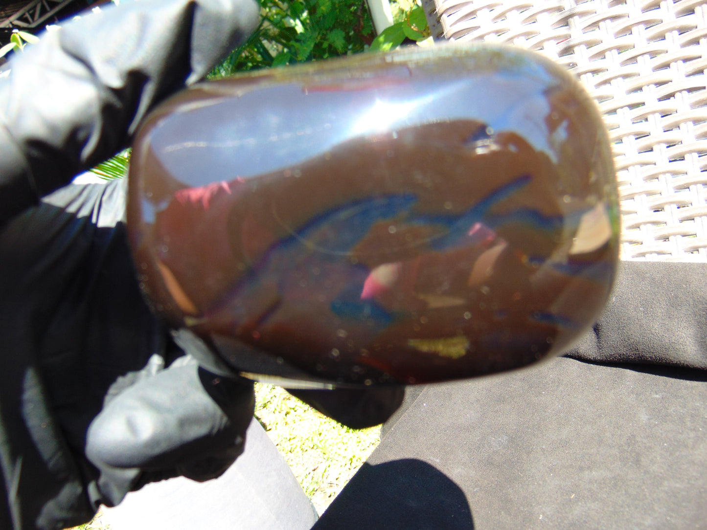 200 gr Polished Stone 82x62x57 Indonesian Blue Amber for Healing 25Y136