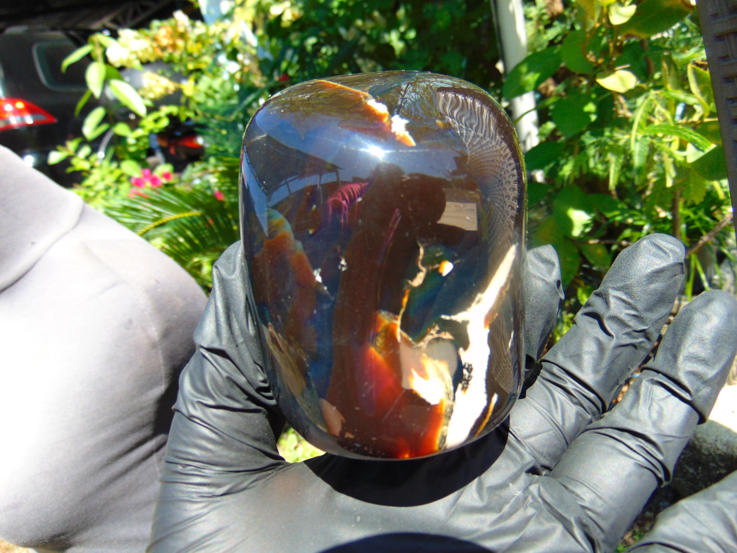 200 gr Polished Stone 82x62x57 Indonesian Blue Amber for Healing 25Y136