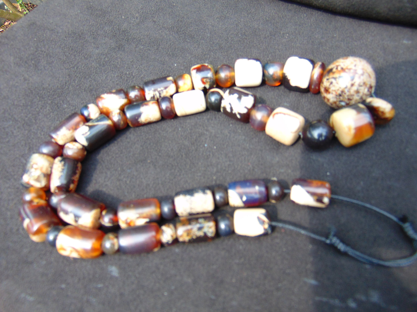 73 gram Small Beads Combination Necklace Indonesian white Amber for Healing NEC3