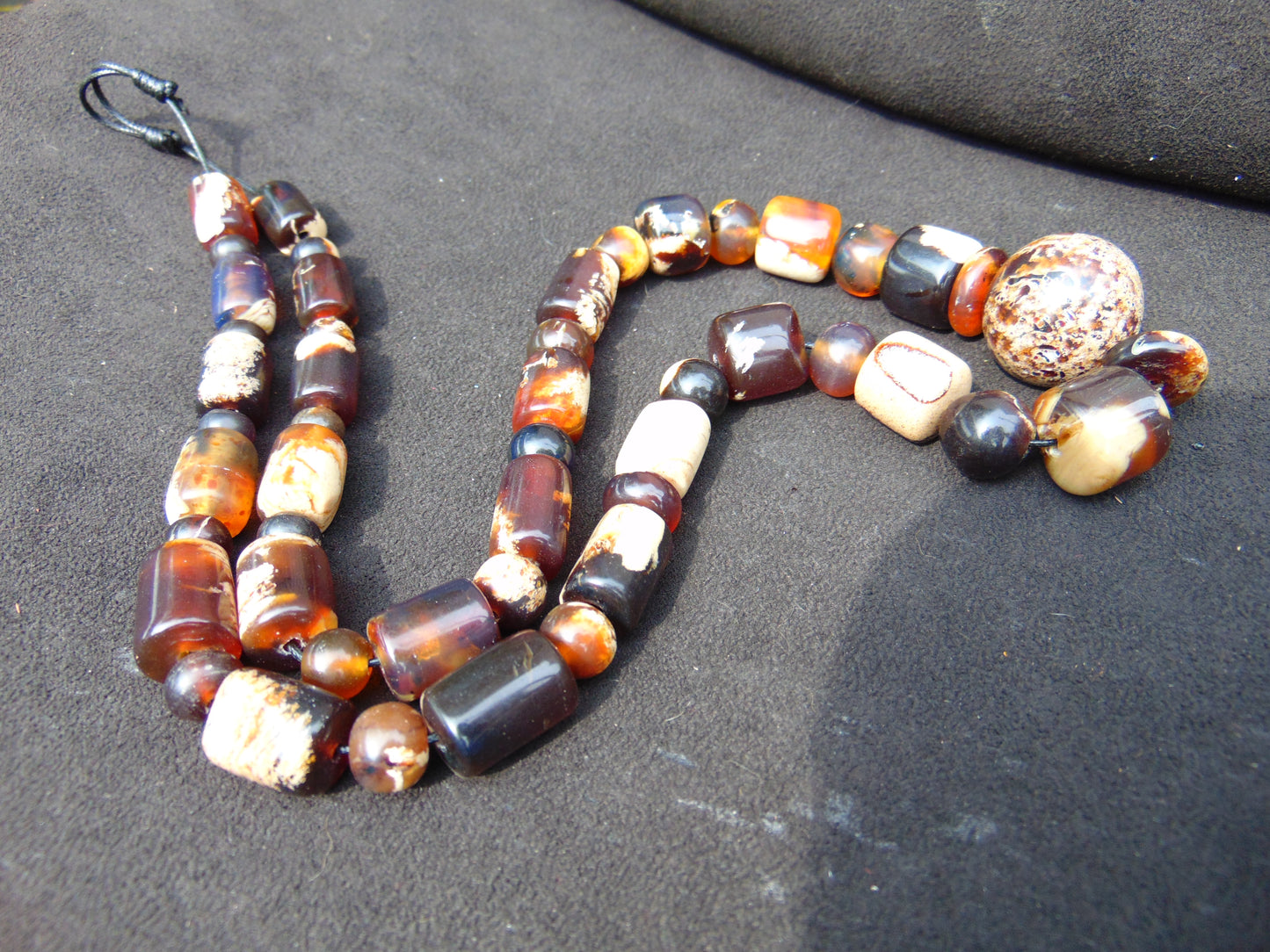 73 gram Small Beads Combination Necklace Indonesian white Amber for Healing NEC3