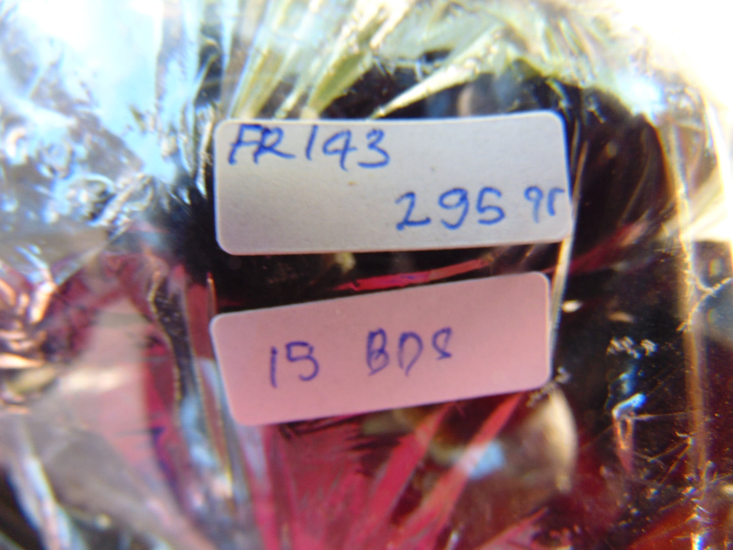 295 gr Big Necklace Beads Indonesian Cherry Red Blue Amber for Healing FR143