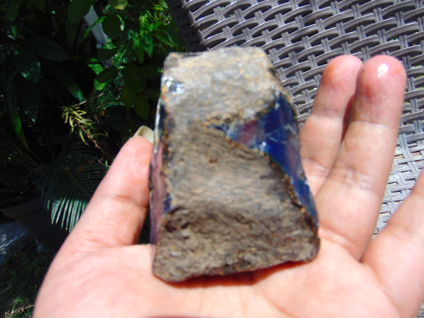 132 gram Rough Raw Indonesian Blue Amber for Healing RBM3