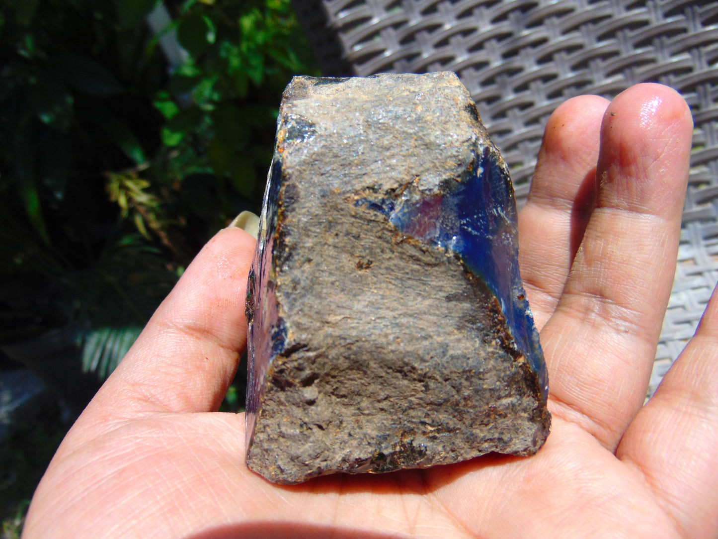 132 gram Rough Raw Indonesian Blue Amber for Healing MLRB3