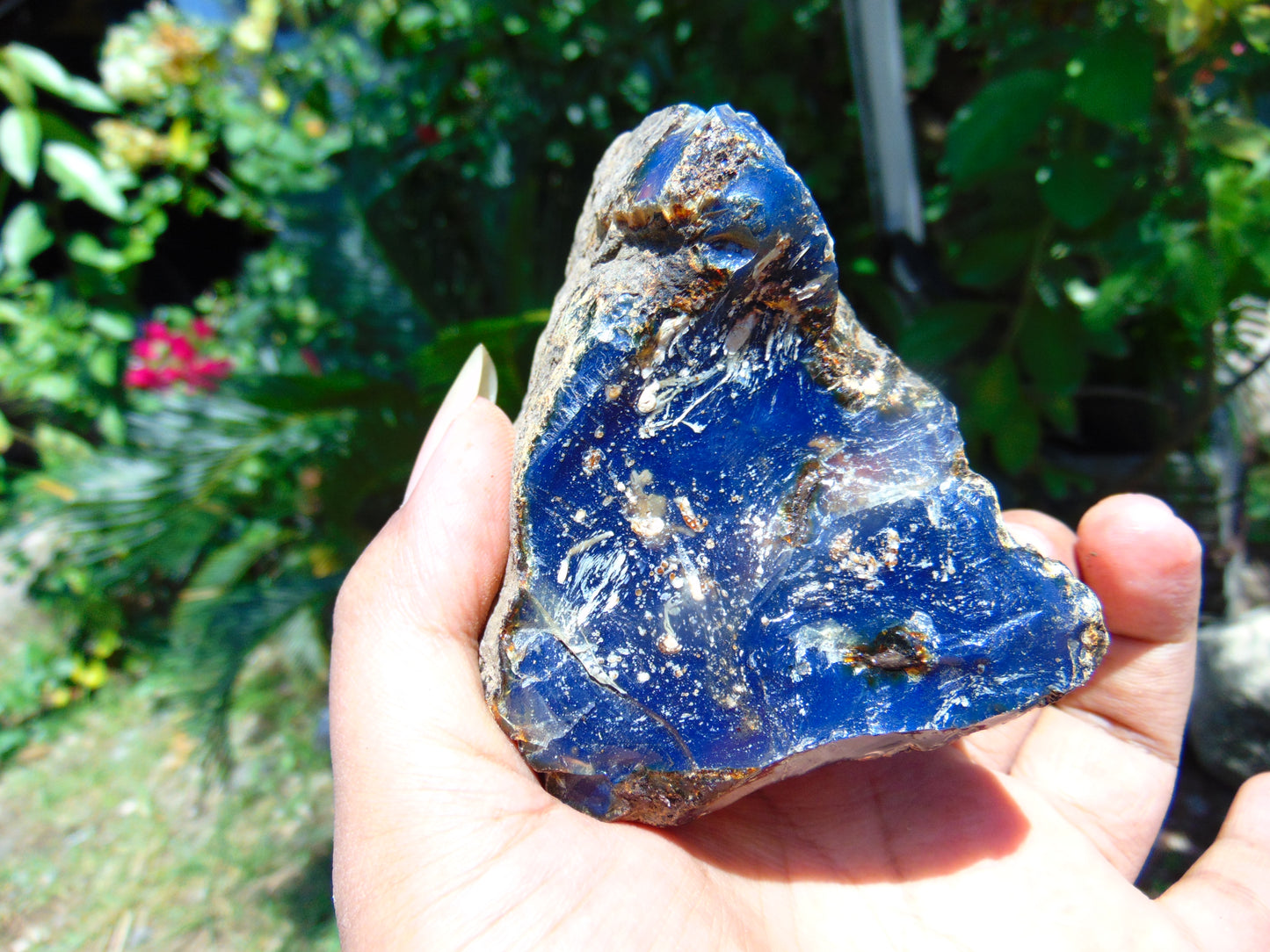132 gram Rough Raw Indonesian Blue Amber for Healing MLRB3