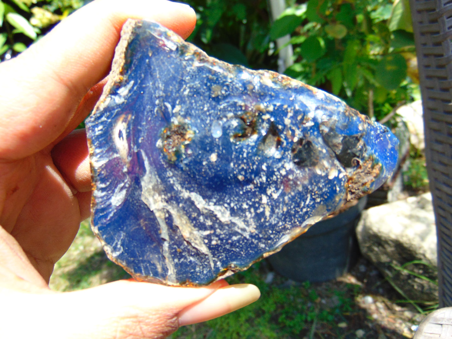 132 gram Rough Raw Indonesian Blue Amber for Healing MLRB3