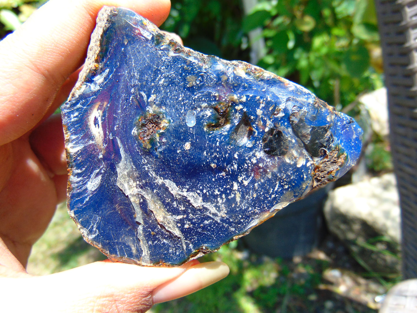 132 gram Rough Raw Indonesian Blue Amber for Healing MLRB3