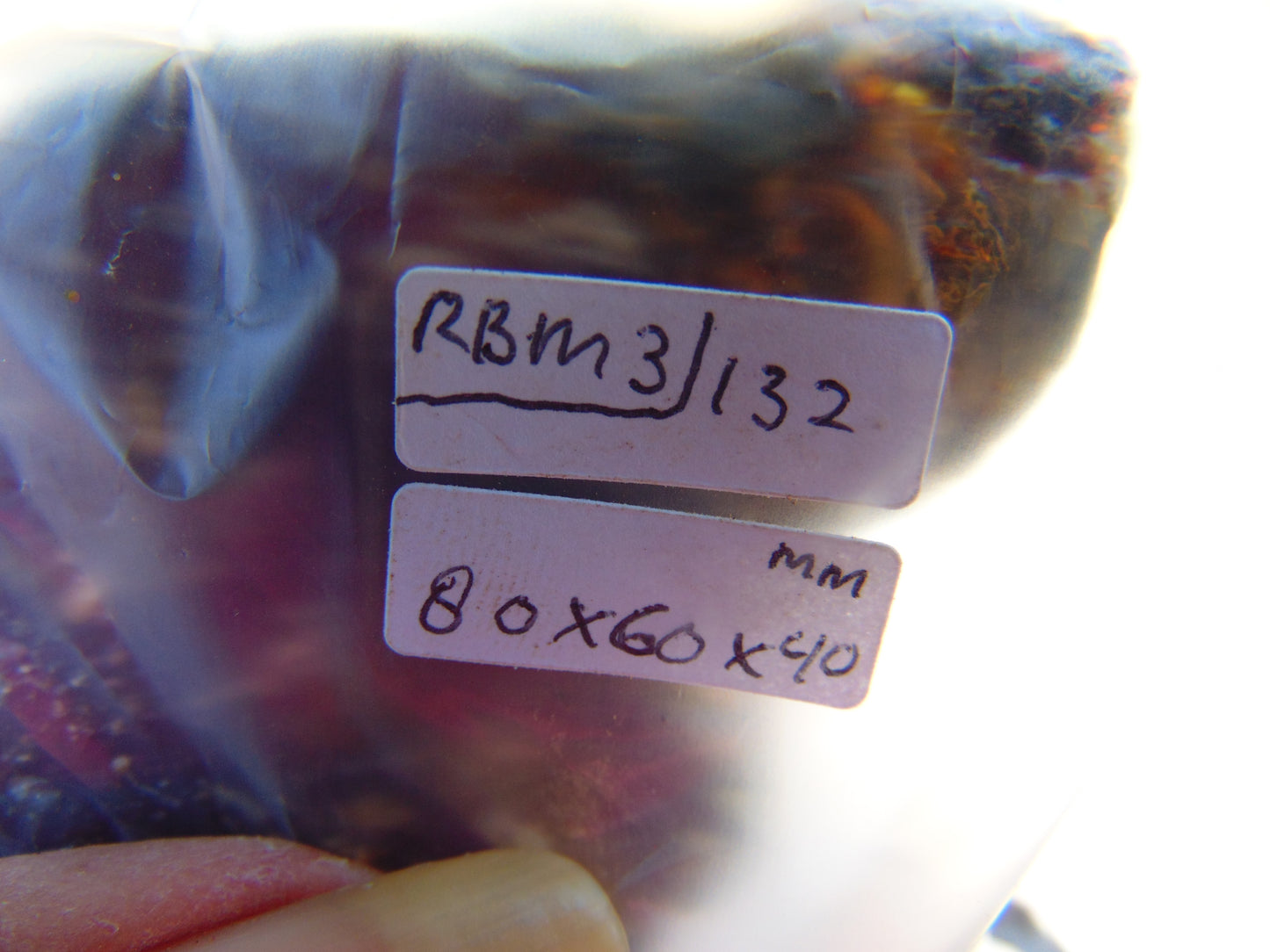 132 gram Rough Raw Indonesian Blue Amber for Healing MLRB3