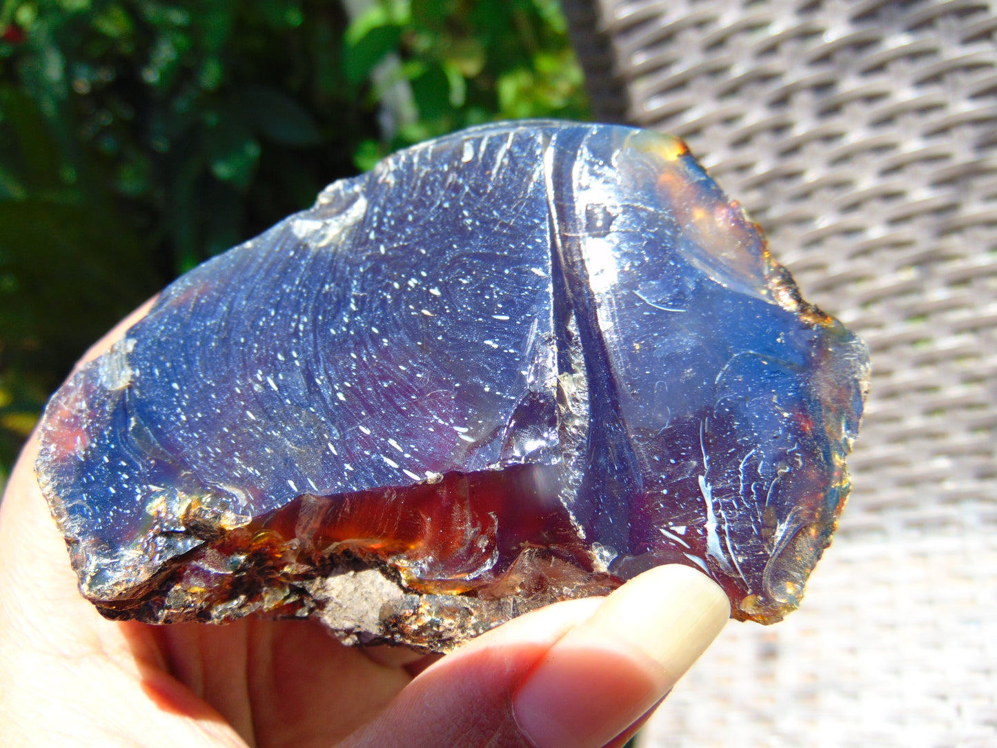 122 gram Rough Raw Indonesian Blue Amber for Healing MLRB6