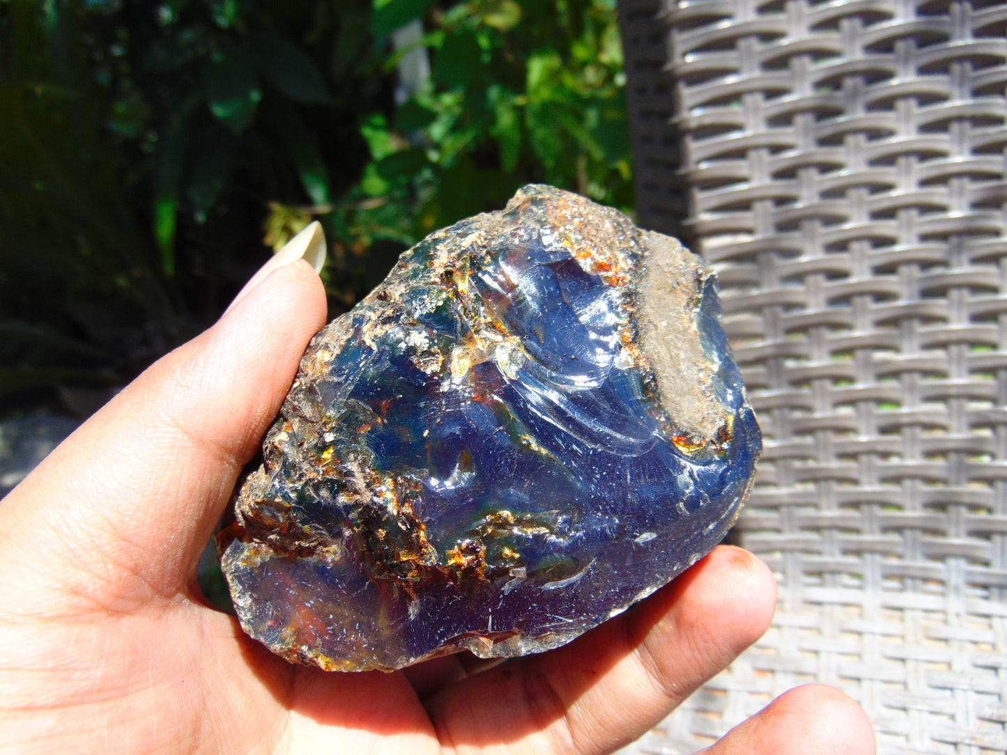 122 gram Rough Raw Indonesian Blue Amber for Healing MLRB6