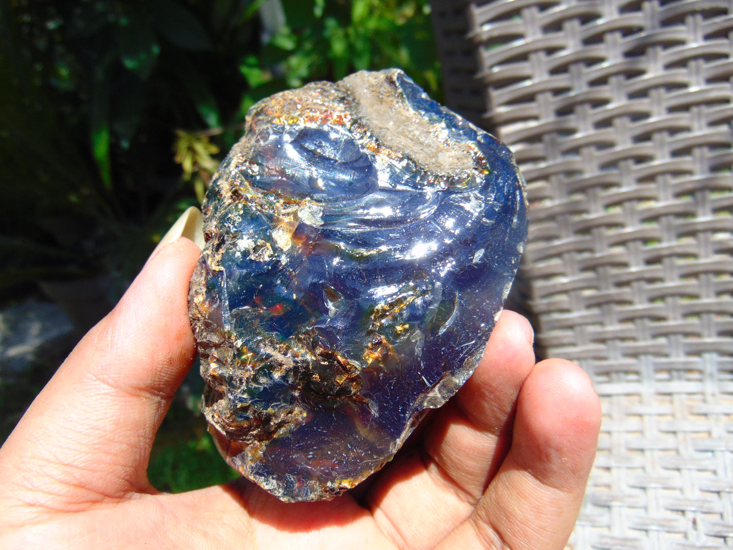 122 gram Rough Raw Indonesian Blue Amber for Healing MLRB6