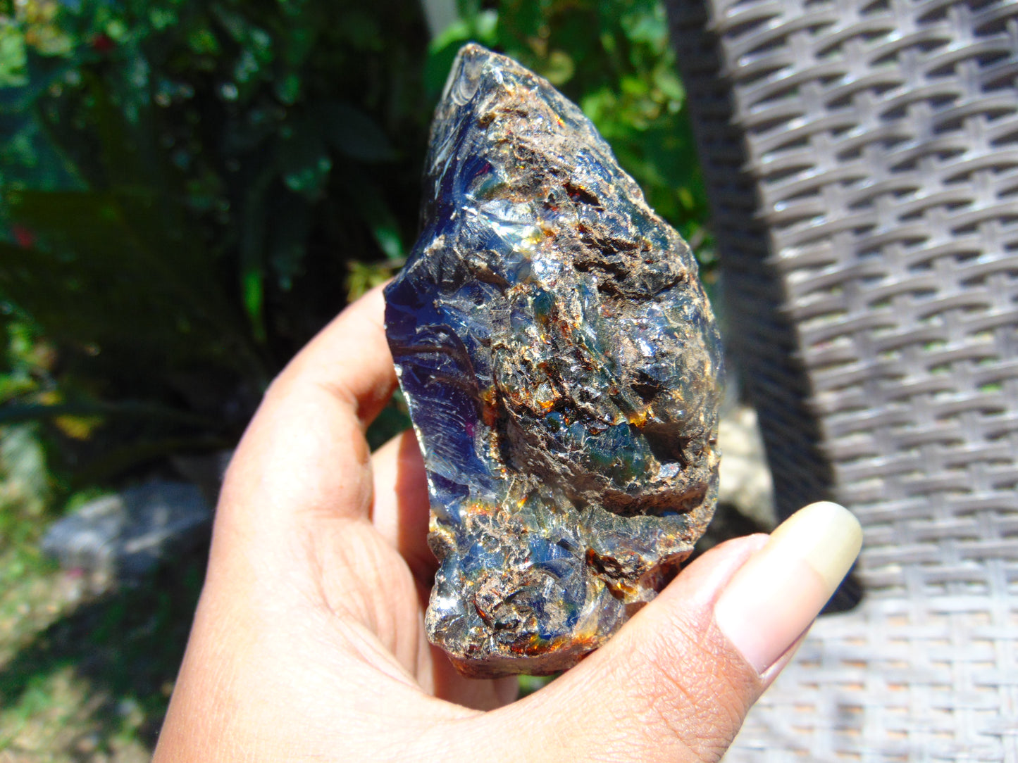 122 gram Rough Raw Indonesian Blue Amber for Healing MLRB6