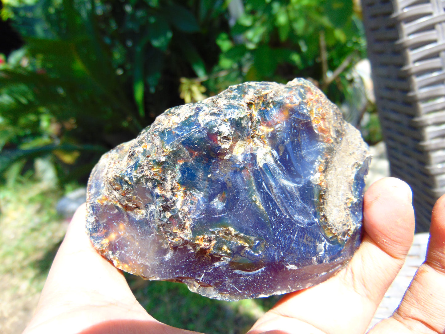 122 gram Rough Raw Indonesian Blue Amber for Healing MLRB6