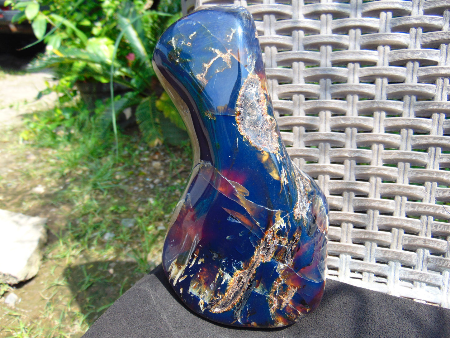 495 gr full polished 18x10x5 cm Indonesia Blue Amber AR71