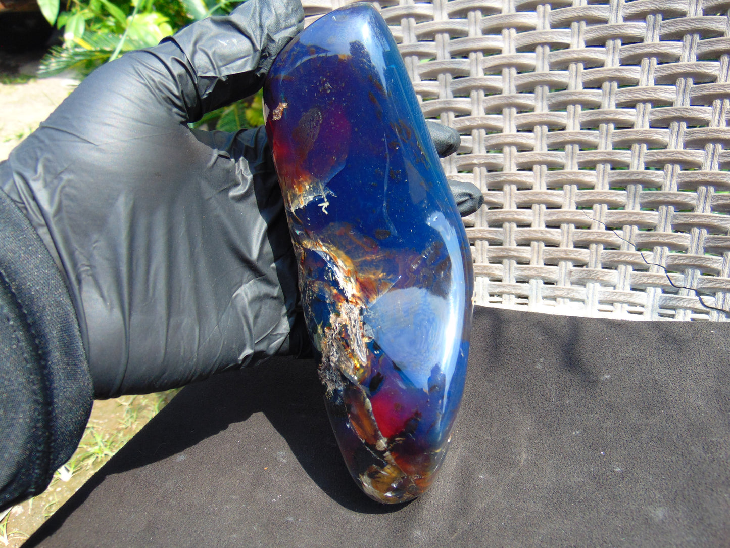 495 gr full polished 18x10x5 cm Indonesia Blue Amber AR71