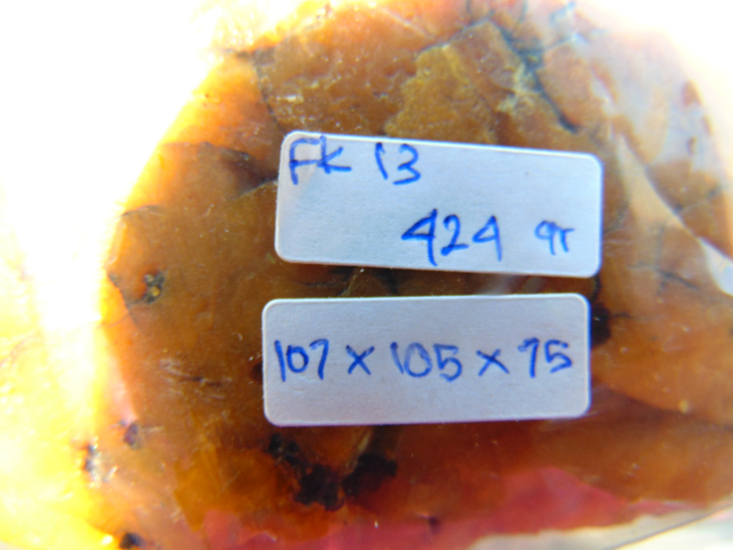424 gram Polished Indonesia Yellow Fragrance Amber for Healing FK13