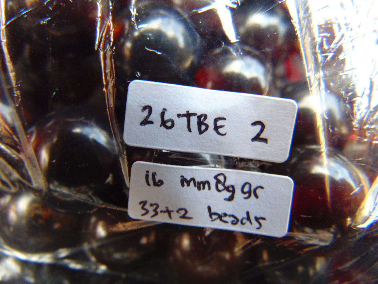 89 gr Tasbih Mesbah Rosary 33+2 Beads 16 mm Indonesian Dark Red Amber for Healing 26TBE2