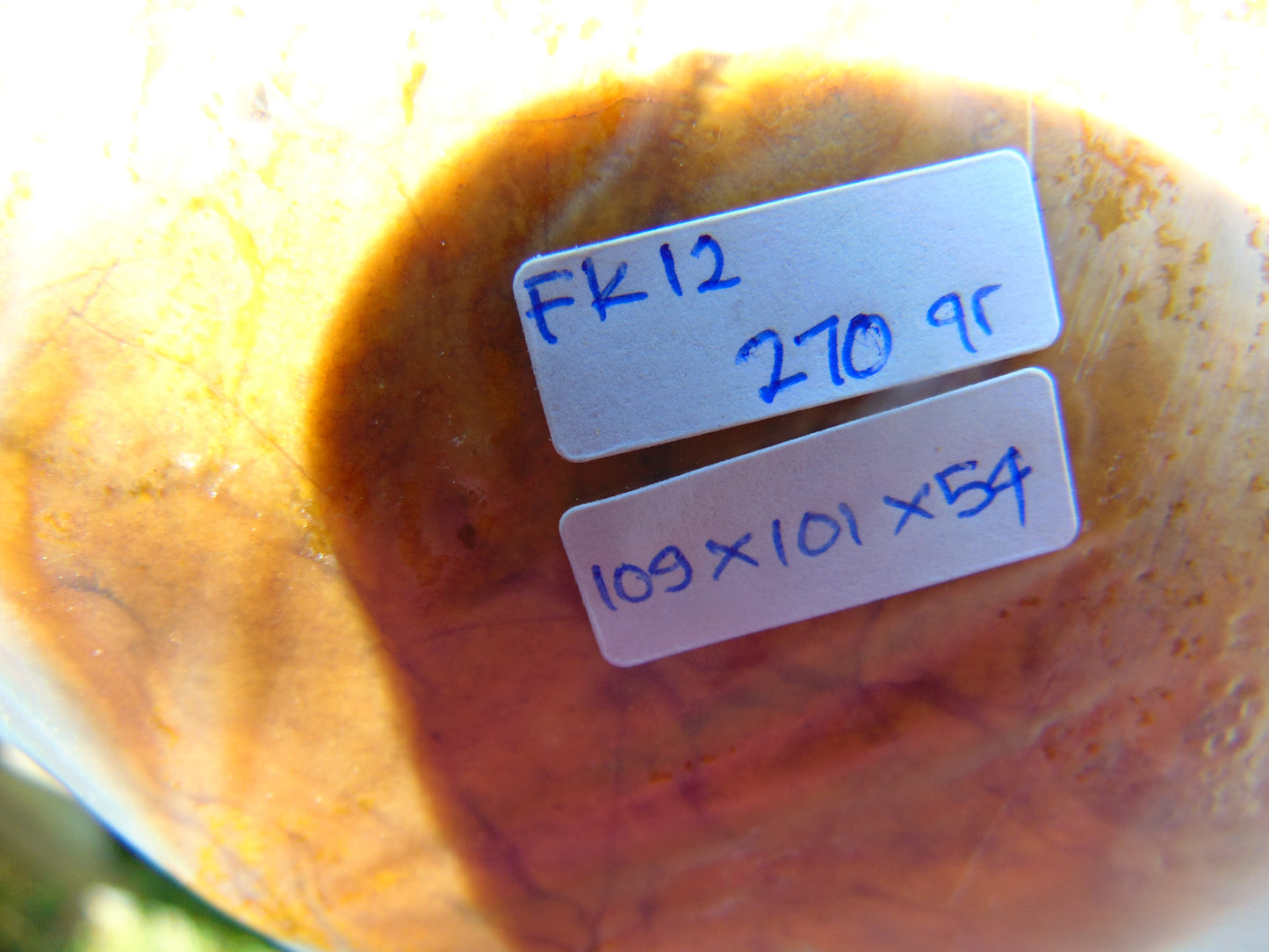 270 gram Polished Indonesia Yellow Fragrance Amber for Healing FK12