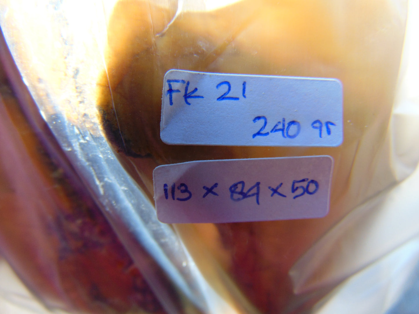 240 gram Polished Indonesia Yellow Fragrance Amber for Healing FK21
